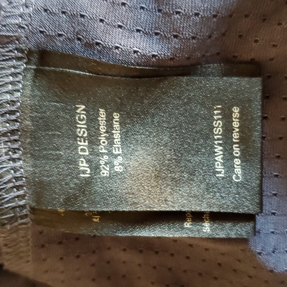 IJP DESIGN Golf Polo 1/2 Zip Navy Blue Purple Acent Large New No Tags - Picture 9 of 9